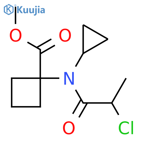 Methyl 1-[2-chloropropanoyl(cyclopropyl)amino]cyclobutane-1-carboxylate structure