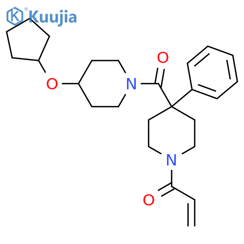 1-{4-[4-(Cyclopentyloxy)piperidine-1-carbonyl]-4-phenylpiperidin-1-yl}prop-2-en-1-one structure