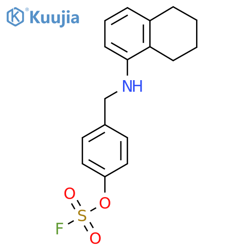 4-{[(5,6,7,8-Tetrahydronaphthalen-1-yl)amino]methyl}phenyl sulfurofluoridate structure