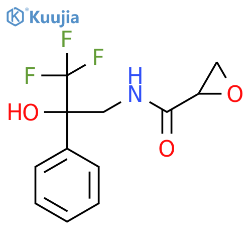 N-(3,3,3-Trifluoro-2-hydroxy-2-phenylpropyl)oxirane-2-carboxamide structure