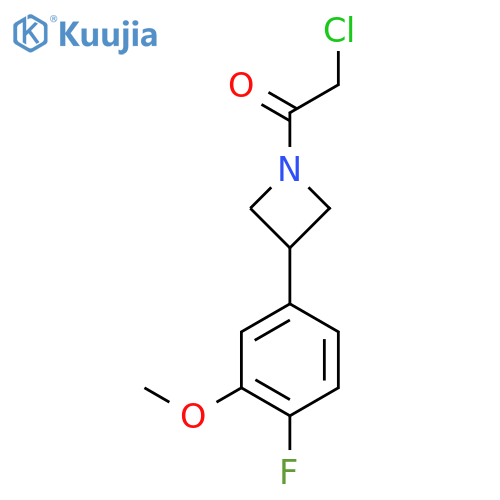 2-chloro-1-3-(4-fluoro-3-methoxyphenyl)azetidin-1-ylethan-1-one structure