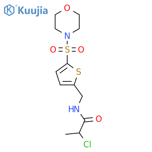 2-Chloro-N-[(5-morpholin-4-ylsulfonylthiophen-2-yl)methyl]propanamide structure