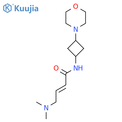 (2E)-4-(dimethylamino)-N-3-(morpholin-4-yl)cyclobutylbut-2-enamide structure