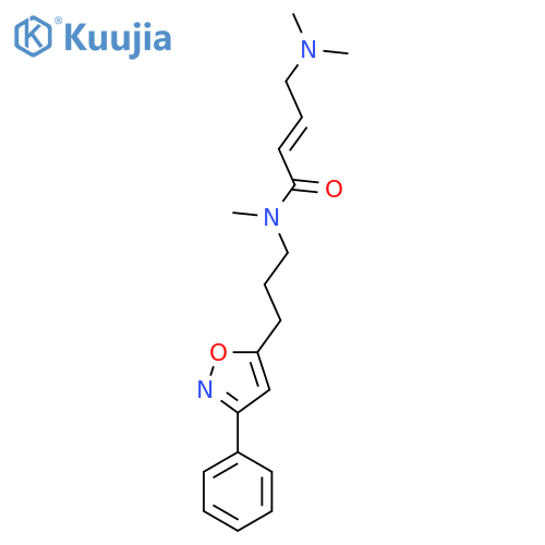(2E)-4-(dimethylamino)-N-methyl-N-[3-(3-phenyl-1,2-oxazol-5-yl)propyl]but-2-enamide structure