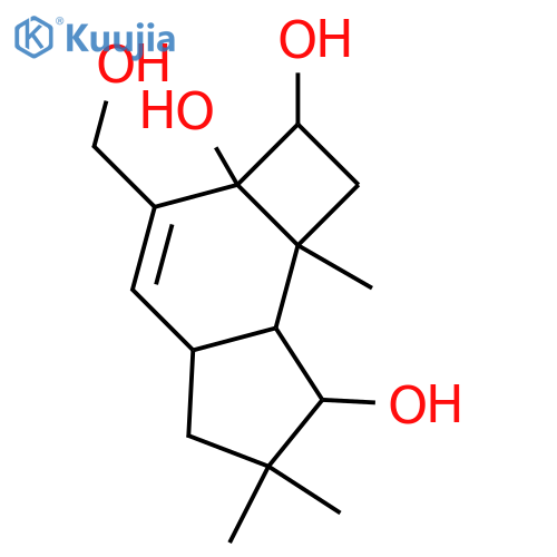 7-Protoilludene-1,5,6,14-tetrol; (1α,3β,5α,6α)-form structure