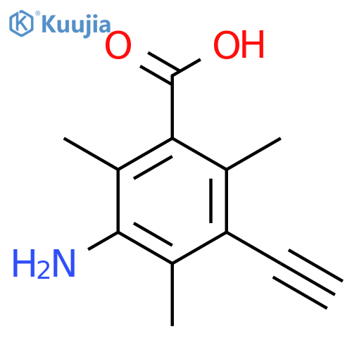 3-Amino-5-ethynyl-2,4,6-trimethylbenzoic acid structure