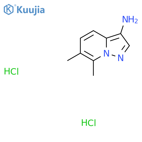 6,7-dimethylpyrazolo1,5-apyridin-3-amine dihydrochloride structure