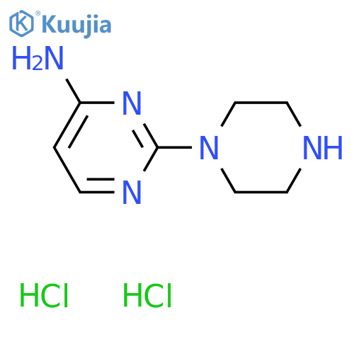 2-Piperazin-1-ylpyrimidin-4-amine;dihydrochloride structure