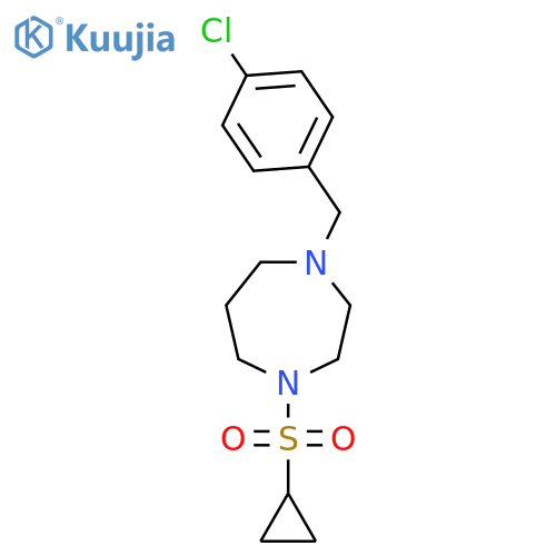 1-[(4-Chlorophenyl)methyl]-4-(cyclopropanesulfonyl)-1,4-diazepane structure