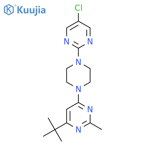 4-Tert-butyl-6-[4-(5-chloropyrimidin-2-yl)piperazin-1-yl]-2-methylpyrimidine structure