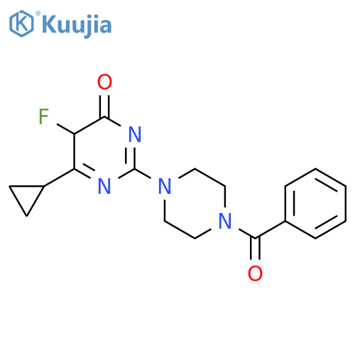 2-(4-Benzoylpiperazin-1-yl)-6-cyclopropyl-5-fluoro-3,4-dihydropyrimidin-4-one structure