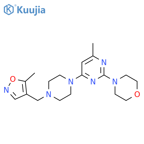 4-(4-Methyl-6-{4-[(5-methyl-1,2-oxazol-4-yl)methyl]piperazin-1-yl}pyrimidin-2-yl)morpholine structure