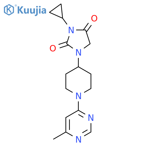 3-Cyclopropyl-1-[1-(6-methylpyrimidin-4-yl)piperidin-4-yl]imidazolidine-2,4-dione structure