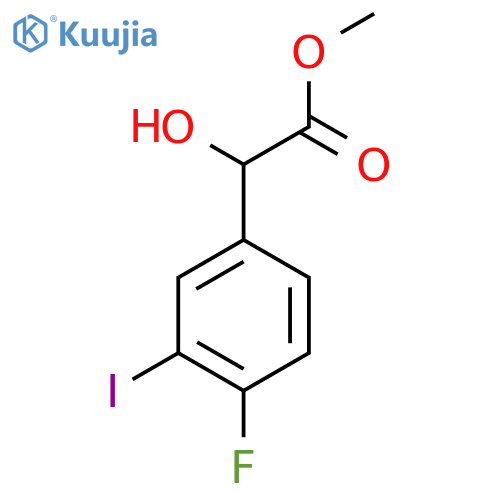 Methyl 2-(4-fluoro-3-iodophenyl)-2-hydroxyacetate structure