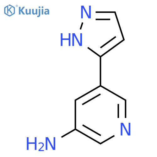 5-(1H-pyrazol-5-yl)pyridin-3-amine structure