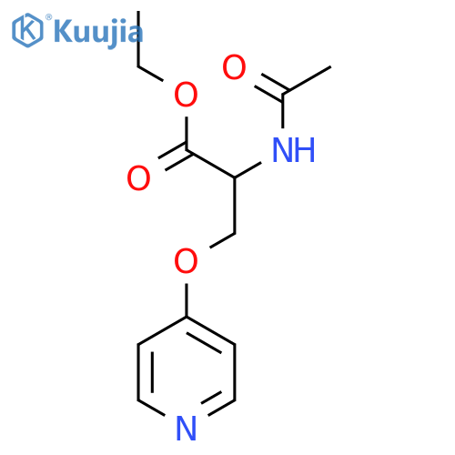 Ethyl 2-acetamido-3-(pyridin-4-yloxy)propanoate structure