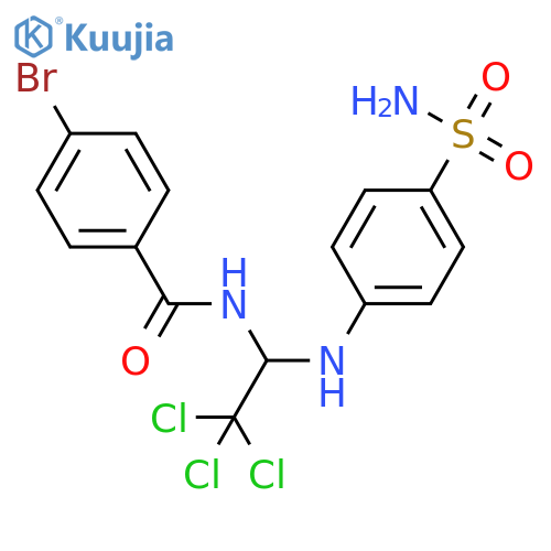 Benzamide,N-[1-[[4-(aminosulfonyl)phenyl]amino]-2,2,2-trichloroethyl]-4-bromo- structure