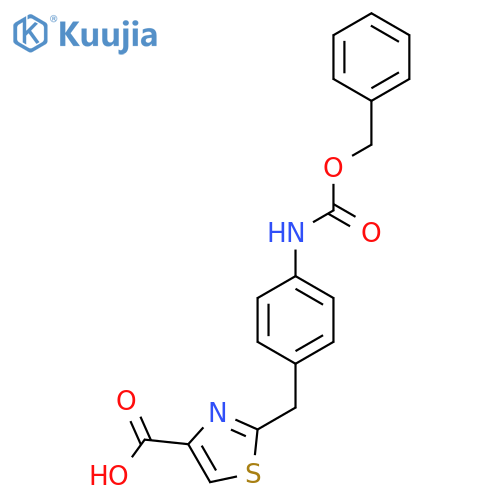 2-(4-{(benzyloxy)carbonylamino}phenyl)methyl-1,3-thiazole-4-carboxylic acid structure
