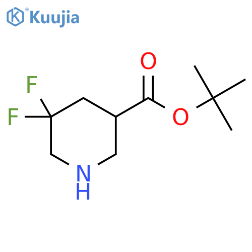 Tert-butyl 5,5-difluoropiperidine-3-carboxylate structure