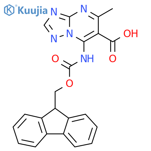 7-({(9H-fluoren-9-yl)methoxycarbonyl}amino)-5-methyl-1,2,4triazolo1,5-apyrimidine-6-carboxylic acid structure
