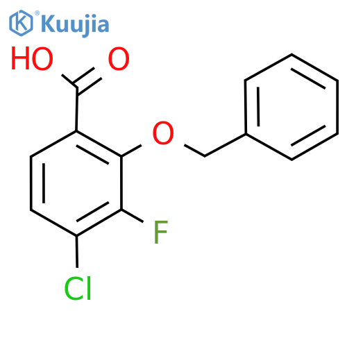Benzoic acid, 4-​chloro-​3-​fluoro-​2-​(phenylmethoxy)​- structure