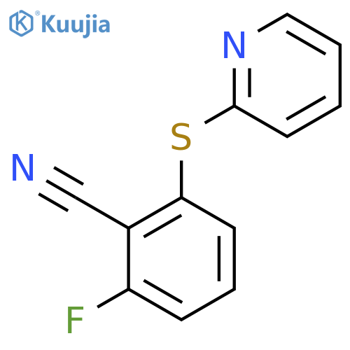 6-Fluoro-2-(2-pyridylthio)benzenecarbonitrile structure