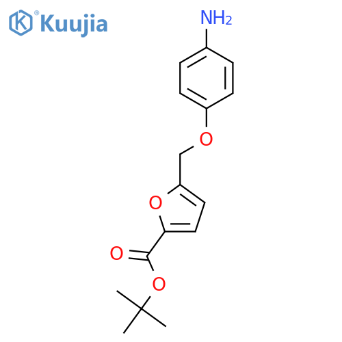 tert-butyl 5-(4-aminophenoxy)methylfuran-2-carboxylate structure