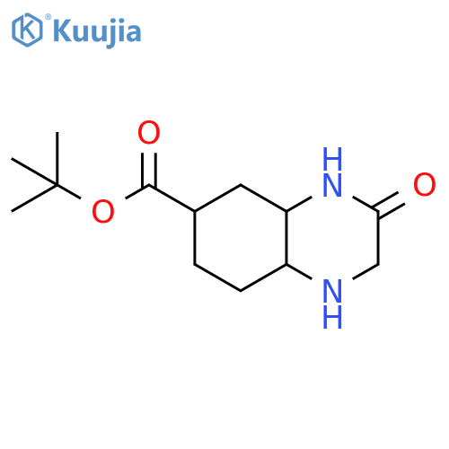 Tert-butyl 3-oxo-decahydroquinoxaline-6-carboxylate structure