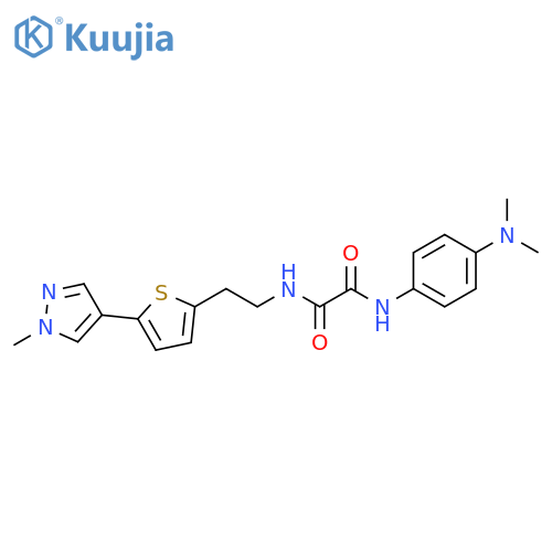 N'-[4-(dimethylamino)phenyl]-N-{2-[5-(1-methyl-1H-pyrazol-4-yl)thiophen-2-yl]ethyl}ethanediamide structure