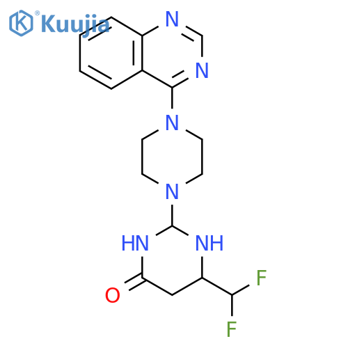 6-(Difluoromethyl)-2-[4-(quinazolin-4-yl)piperazin-1-yl]-3,4-dihydropyrimidin-4-one structure