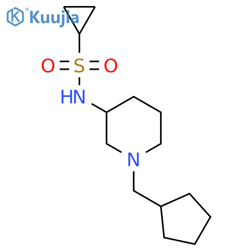 N-[1-(cyclopentylmethyl)piperidin-3-yl]cyclopropanesulfonamide structure