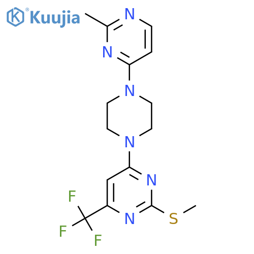 4-[4-(2-Methylpyrimidin-4-yl)piperazin-1-yl]-2-(methylsulfanyl)-6-(trifluoromethyl)pyrimidine structure