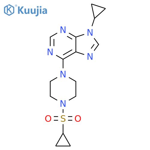 6-[4-(cyclopropanesulfonyl)piperazin-1-yl]-9-cyclopropyl-9H-purine structure