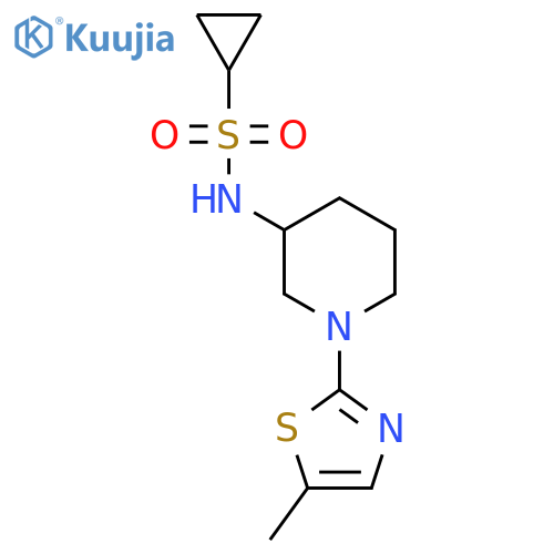 N-[1-(5-methyl-1,3-thiazol-2-yl)piperidin-3-yl]cyclopropanesulfonamide structure