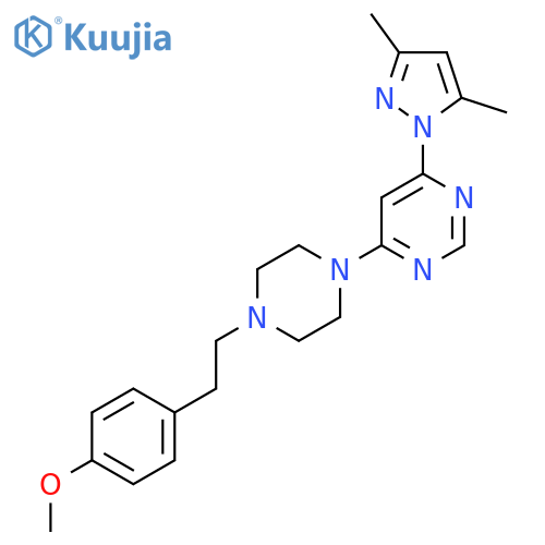 4-(3,5-dimethyl-1H-pyrazol-1-yl)-6-{4-[2-(4-methoxyphenyl)ethyl]piperazin-1-yl}pyrimidine structure