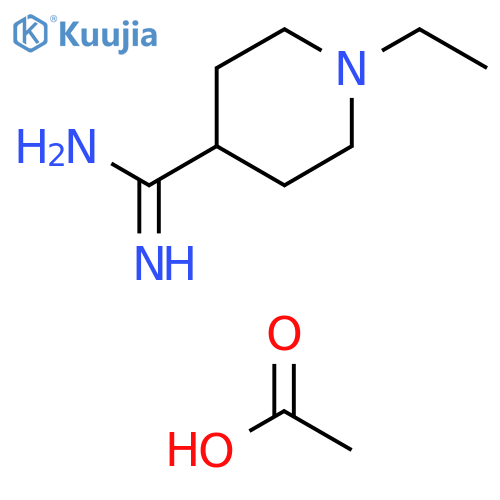 1-ethylpiperidine-4-carboximidamide, acetic acid structure