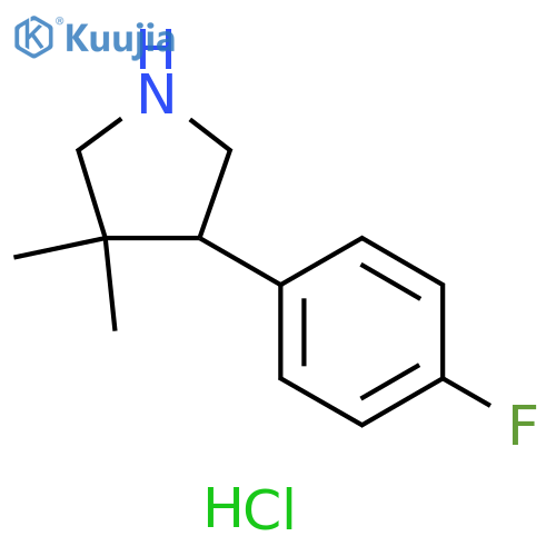 4-(4-fluorophenyl)-3,3-dimethylpyrrolidine hydrochloride structure