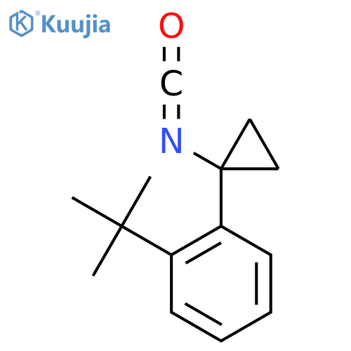 1-tert-butyl-2-(1-isocyanatocyclopropyl)benzene structure