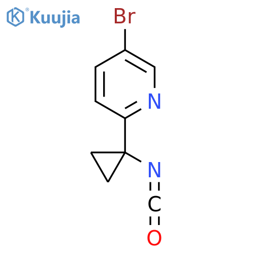 5-Bromo-2-(1-isocyanatocyclopropyl)pyridine structure