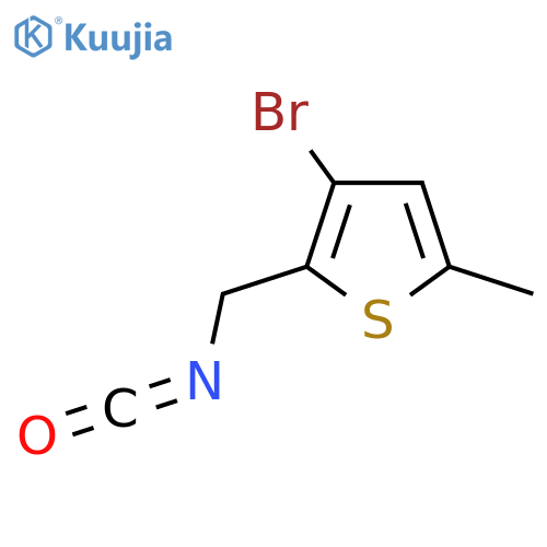 3-bromo-2-(isocyanatomethyl)-5-methylthiophene structure