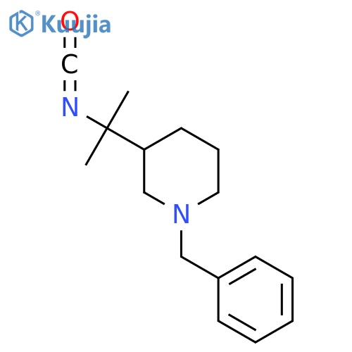 1-benzyl-3-(2-isocyanatopropan-2-yl)piperidine structure