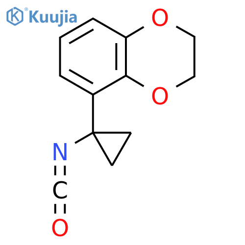 5-(1-isocyanatocyclopropyl)-2,3-dihydro-1,4-benzodioxine structure