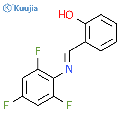 Phenol, 2-[[(2,4,6-trifluorophenyl)imino]methyl]- structure