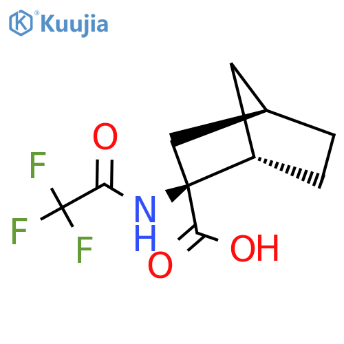 rac-(1R,2R,4S)-2-(2,2,2-trifluoroacetamido)bicyclo2.2.1heptane-2-carboxylic acid structure