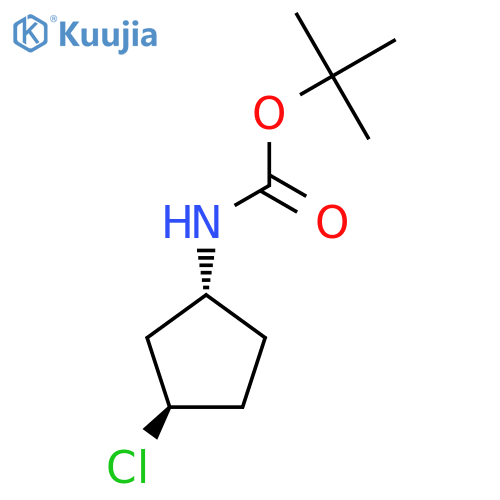 rac-tert-butyl N-(1R,3R)-3-chlorocyclopentylcarbamate structure