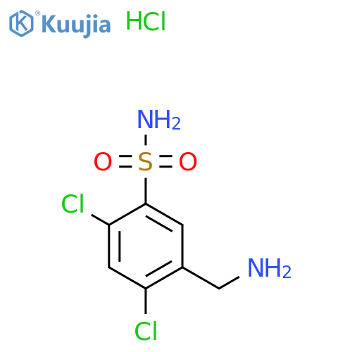 5-(Aminomethyl)-2,4-dichlorobenzene-1-sulfonamide hydrochloride structure