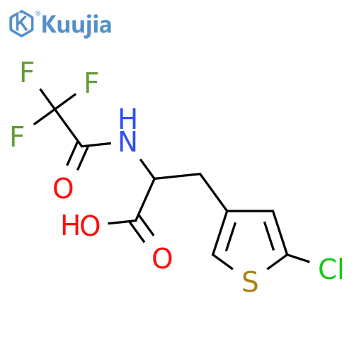 3-(5-Chlorothiophen-3-yl)-2-(2,2,2-trifluoroacetamido)propanoic acid structure