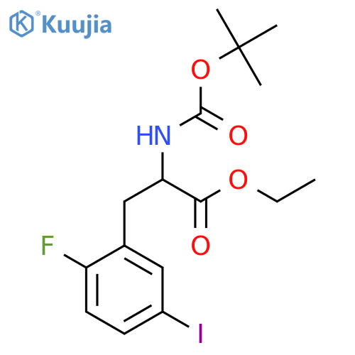 ethyl 2-{(tert-butoxy)carbonylamino}-3-(2-fluoro-5-iodophenyl)propanoate structure