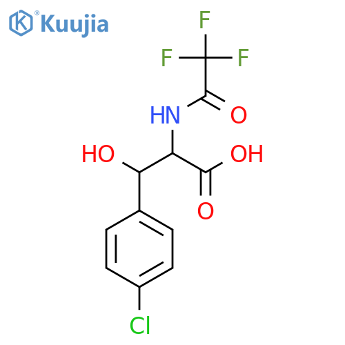 3-(4-Chlorophenyl)-3-hydroxy-2-(2,2,2-trifluoroacetamido)propanoic acid structure