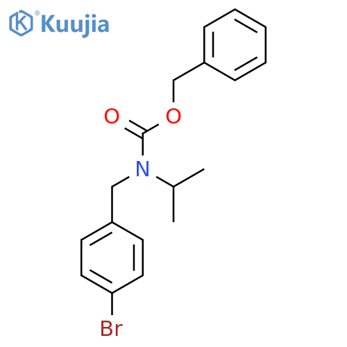 benzyl N-[(4-bromophenyl)methyl]-N-(propan-2-yl)carbamate structure